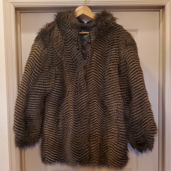 Vintage faux fur reversible parka/jacket - Picture 1 of 5